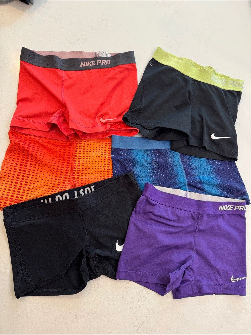 Nike Pro Compression Shorts Assorted Colors (Pink, Black, Purple, Blue, Orange)